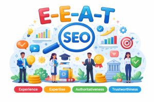 E-E-A-T SEO experiments showing how author pages, author bios, and trust signals improve content credibility and search performance