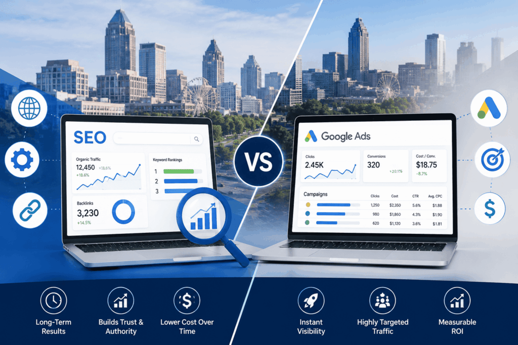seo vs google ads atlanta